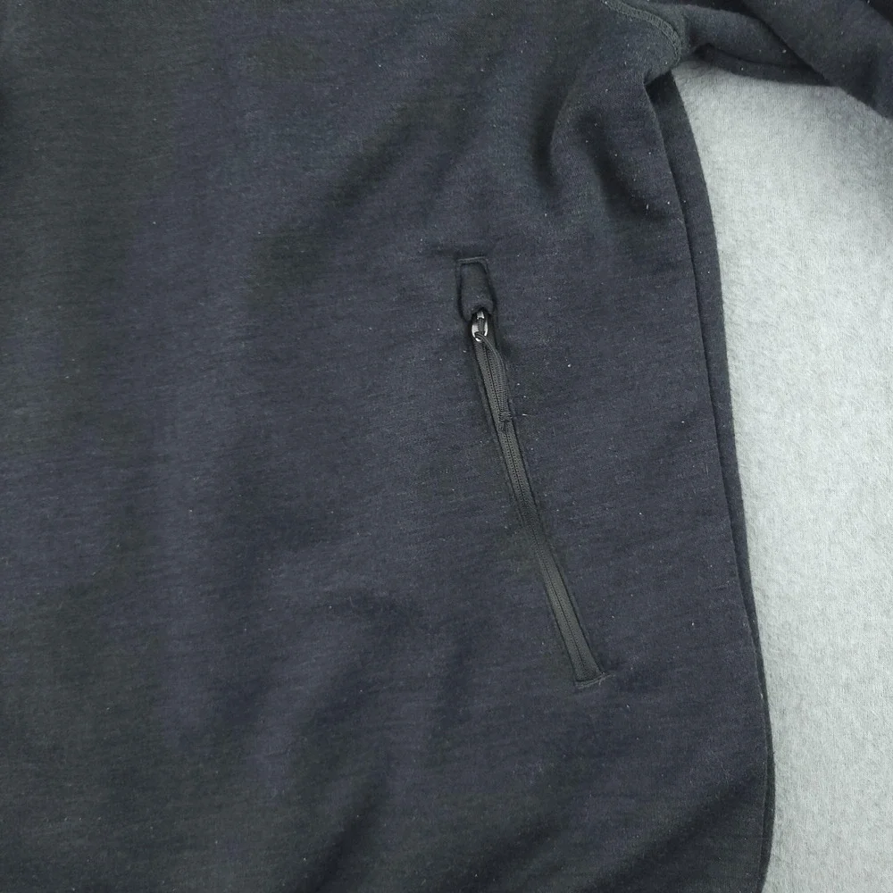 The North Face Sherpa Patrol Snap Fleece Mens L Gray Fleece Mock Neck Lined